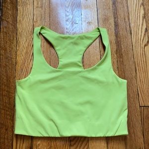 Girlfriend Collective neon green Paloma bra medium